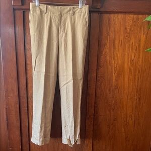 Ralph Lauren Women's Tan Linen Trousers
